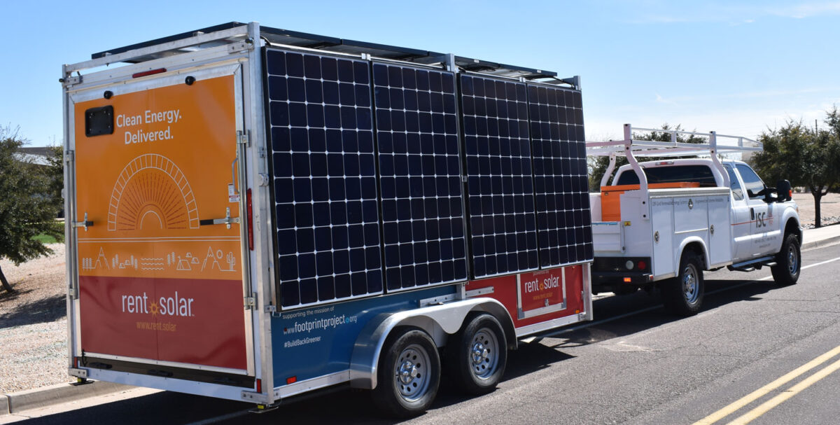 Rent Solar mobile solar trailer by Industrial Solar Consulting