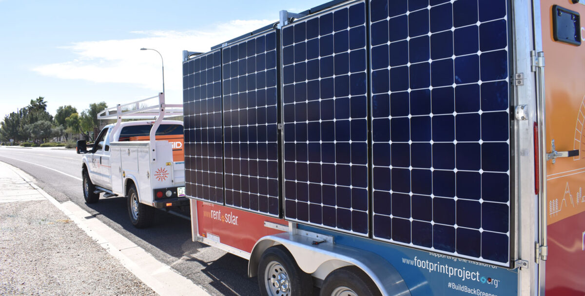 Rent Solar mobile solar trailer by Industrial Solar Consulting