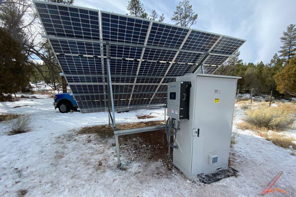 Off-grid solar power installation on the Navajo Nation by ISC