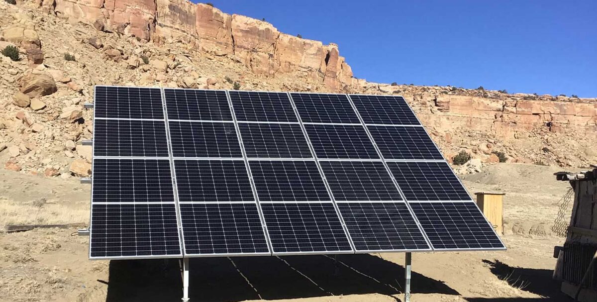 Off-grid solar power installation on the Navajo Nation by ISC