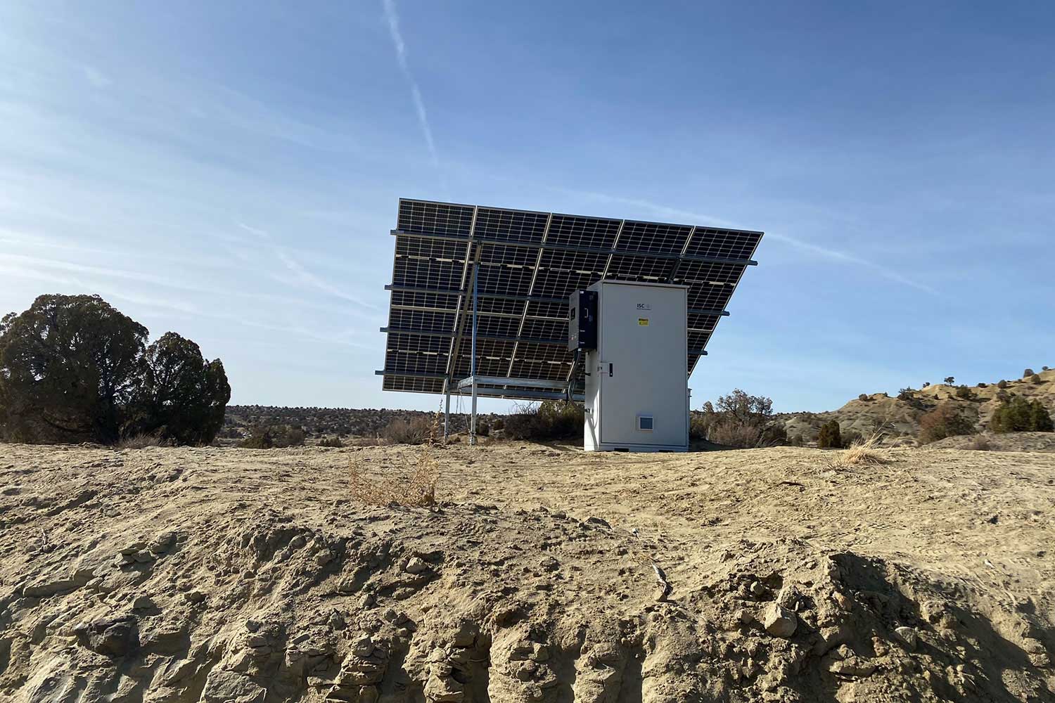 Off-grid solar power installation on the Navajo Nation by ISC