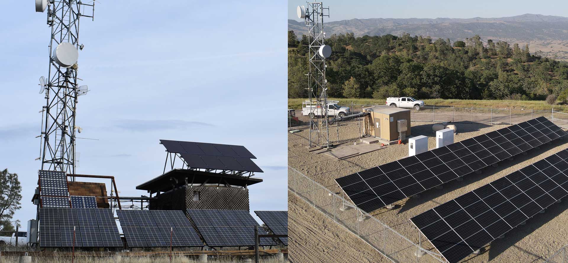 Solar power for network communications before and after rehabilitation