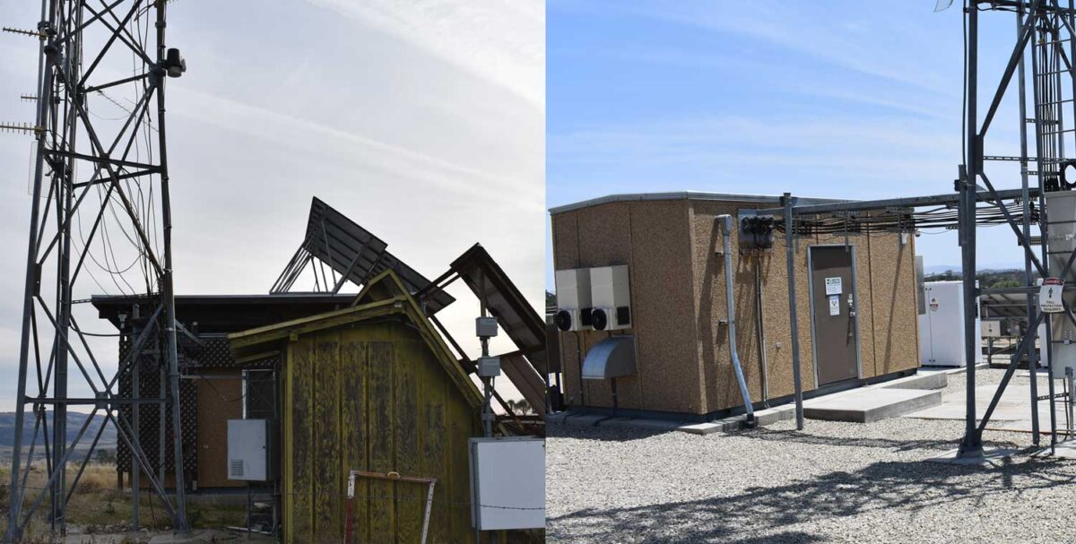 Hog Canyon solar installation, before and after rehabilitation by ISC