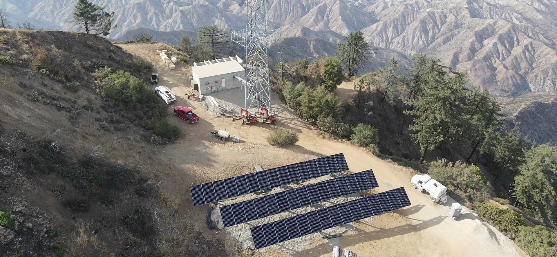 Pine Mountain remote solar installation