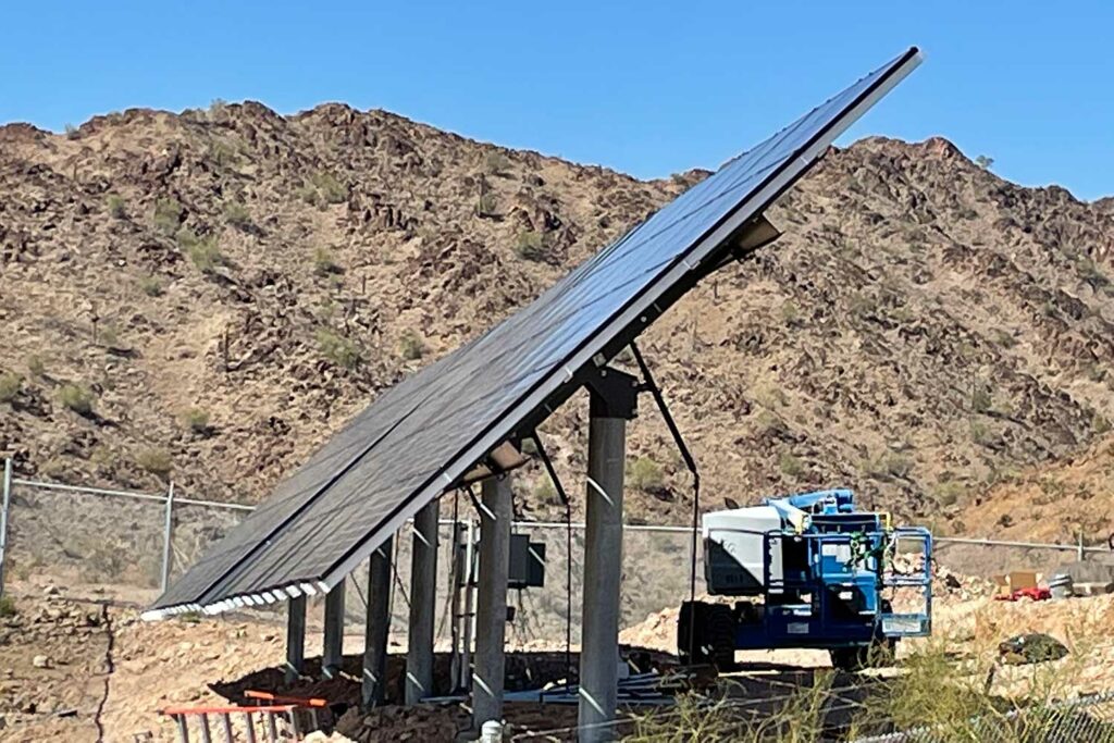Off-grid solar site at Dome Rock by ISC