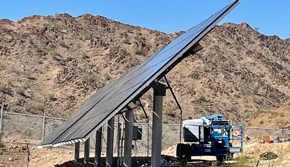 Off-grid solar site at Dome Rock by ISC