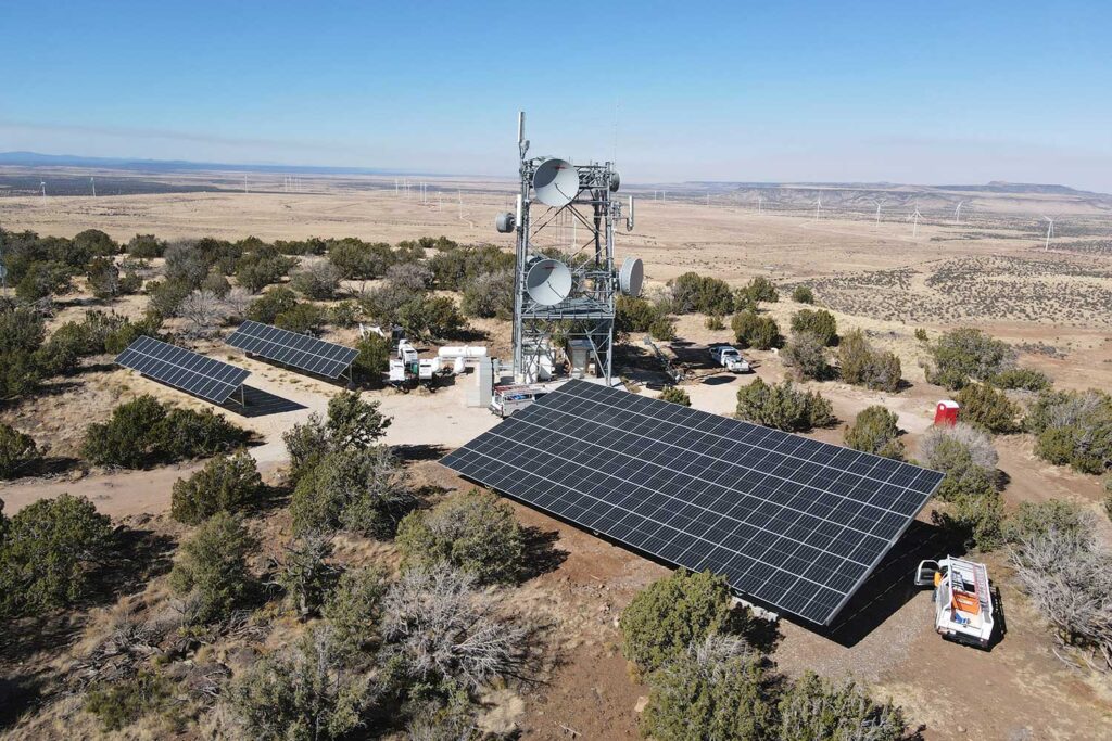 off grid solar installation at Chevelon